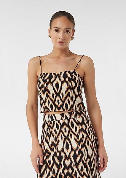 Comma Blusentop Top mit Smokdetail und All-over-Print günstig online kaufen