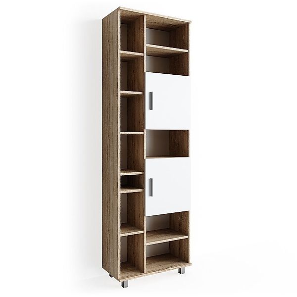 Vicco Hochschrank Ilias, Sonoma/Weiß, 60 x günstig online kaufen
