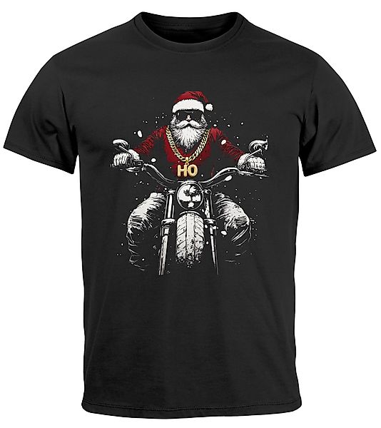 Neverless Print-Shirt Herren T-Shirt Weihnachten Santa günstig online kaufen