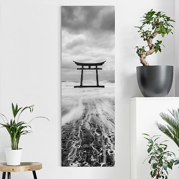 Leinwandbild Japanisches Torii im Meer günstig online kaufen