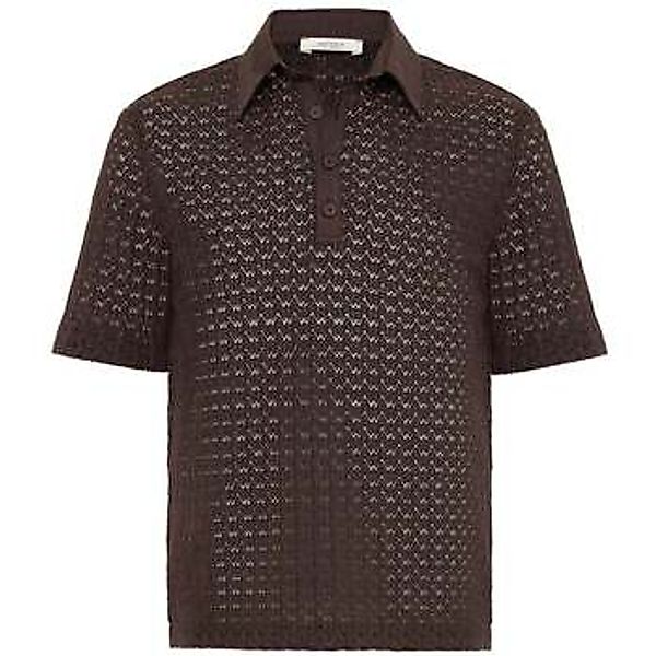 Antioch  T-Shirts & Poloshirts Maximino Open Textured Polo Collar T-Shirt günstig online kaufen
