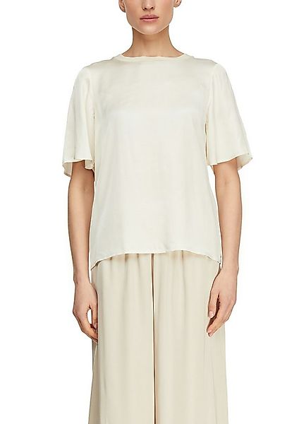 comma T-Shirt mit geripptem Ausschnitt günstig online kaufen