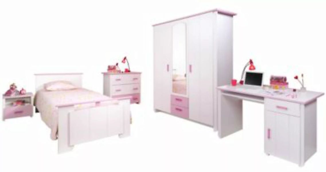 PARISOT "Kinderzimmer-Set ""Biotiful 13"", 5-tlg Weiß-Rosa" rosa/weiß günstig online kaufen
