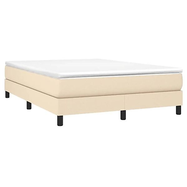 vidaXL Boxspringbett mit Matratze Creme 160x200 cm Stoff 3144090 günstig online kaufen