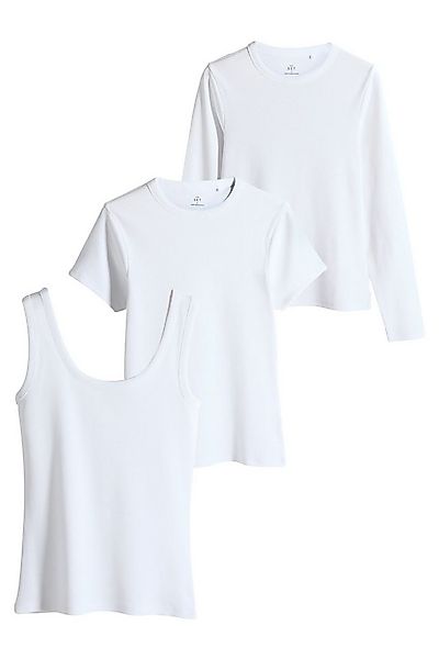 The Set Langarmshirt The Set Trägertops Langarmshirts, 3er-Pack (3-tlg) günstig online kaufen
