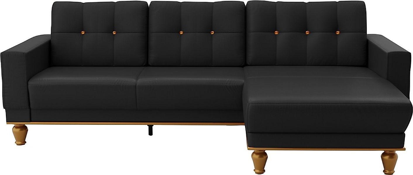 sit&more Ecksofa »Orient 5 L-Form«, mit Strass-Stein, wahlweise mit Bettfun günstig online kaufen