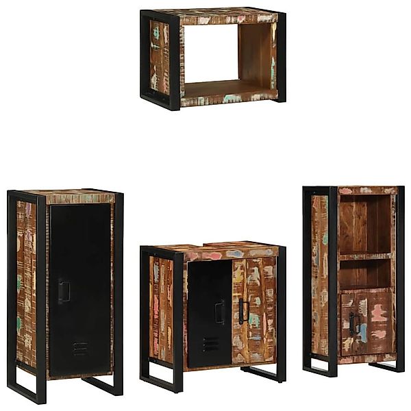 vidaXL Badezimmermöbel-Set 4-Tlg Braun Massivholz 3305665 günstig online kaufen