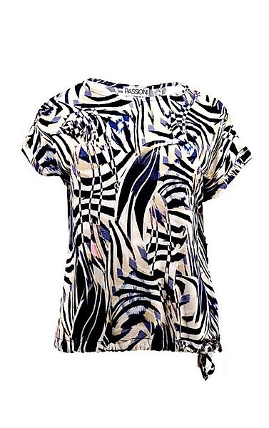 Passioni Print-Shirt Elegantes T-Shirt mit einem Zebra-Blätter-Print in Bei günstig online kaufen