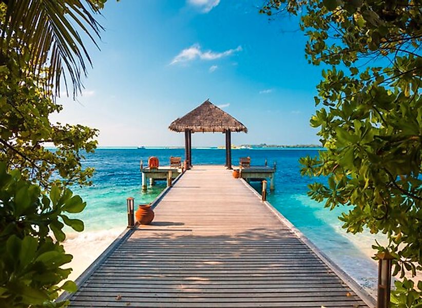 Papermoon Fototapete »Maldives Jetty« günstig online kaufen