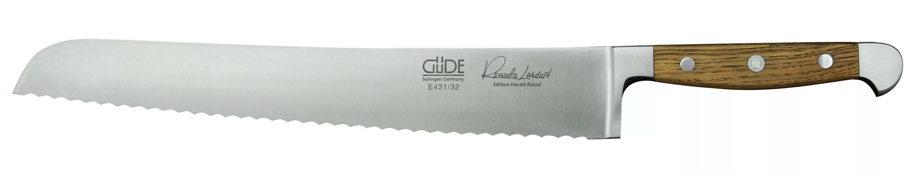 Güde Alpha Fasseiche Brotmesser 32 cm - CVM-Messerstahl - Griffschalen Wein günstig online kaufen