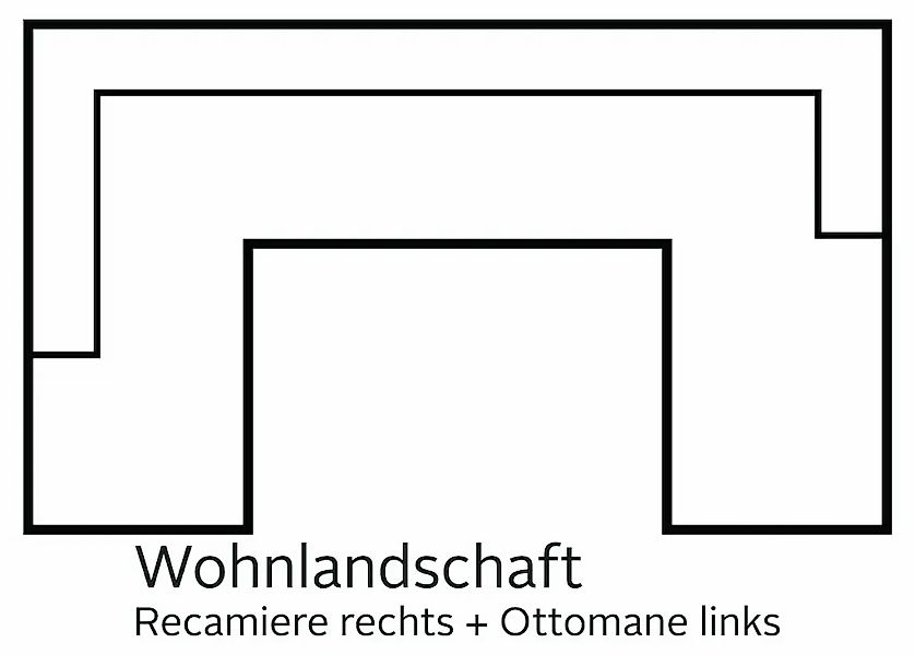 sit&more Wohnlandschaft "Riva U-Form", wahlweise mit Bettfunktion günstig online kaufen