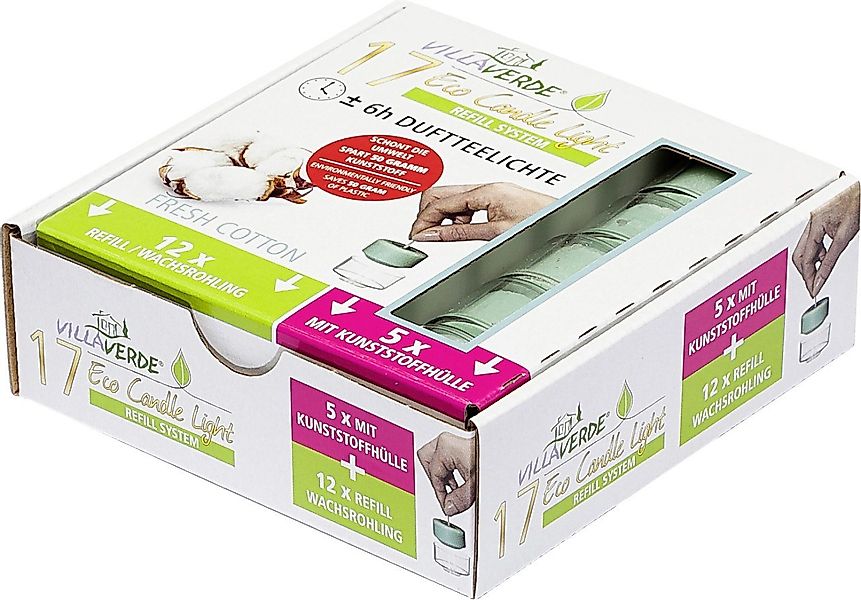 Villa Verde Teelicht Villa Verde Duftteelichter ECL (5x m.Hülle+ 12x günstig online kaufen