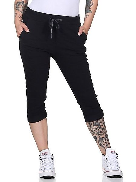 CLEO STYLE Caprihose Damen Capri 8264 34-40 Schwarz günstig online kaufen