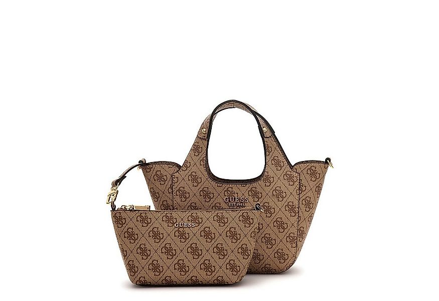 Guess Umhängetasche GUESS Handtasche Calista Latte Logo (1, 1-tlg., 1) günstig online kaufen