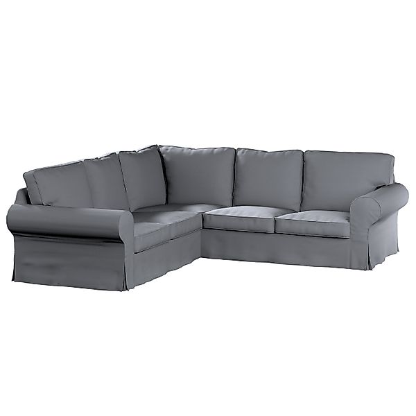 Bezug für Ektorp Ecksofa, grau, Sofahusse für Ektorp Ecksofa, Cotton Panama günstig online kaufen