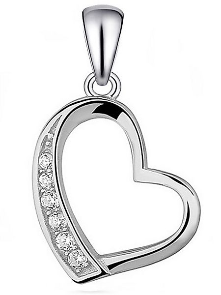 Goldene Hufeisen Herzanhänger Herz Anhänger 925 Sterling Silber mit Zirkoni günstig online kaufen