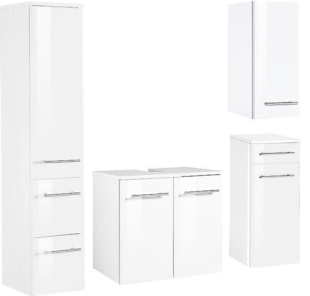 welltime Badmöbel-Set Venedig, (4-St), Waschbeckenunterschrank (Breite 50 c günstig online kaufen