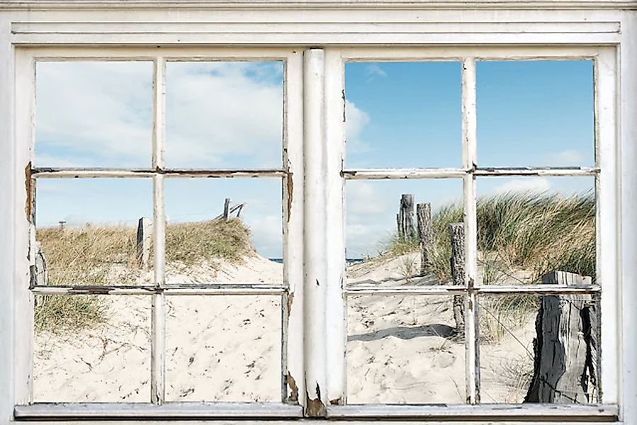 queence Leinwandbild »Norderney«, Düne-Gräser-Natur-Meer-Meer Bilder-Fenste günstig online kaufen