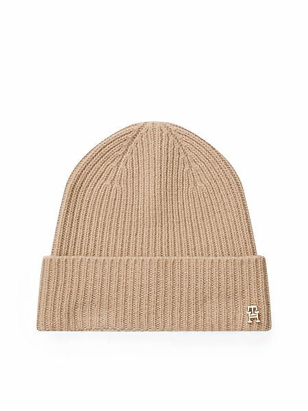 Tommy Hilfiger Beanie "TH CASHMERE", aus Rippstrick, Umschlag günstig online kaufen