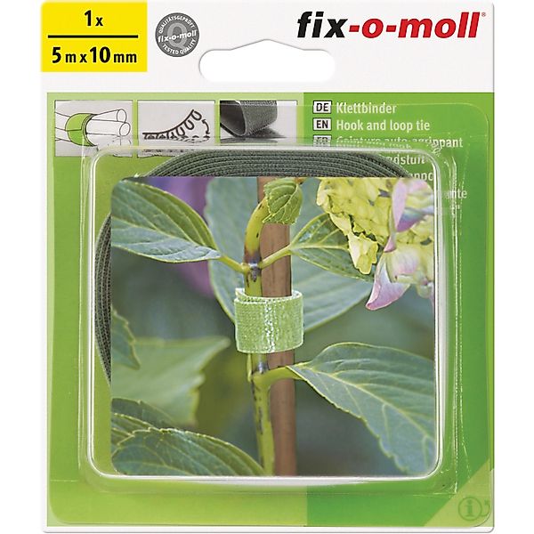 Fix-o-moll Klett-Binder Grün 5 m x 10 mm günstig online kaufen