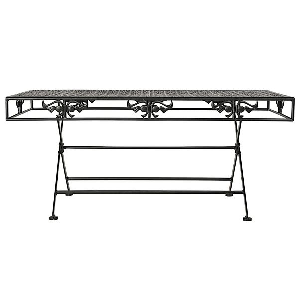 vidaXL Couchtisch Klappbar Vintage-Stil Metall 100x50x45 cm Schwarz günstig online kaufen