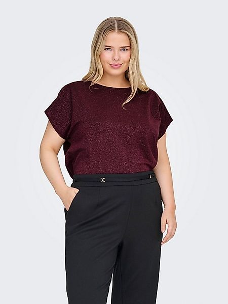 ONLY CARMAKOMA Kurzarmshirt CARMOSTER GLITTER S/S TOP JRS NOOS Viskosemisch günstig online kaufen