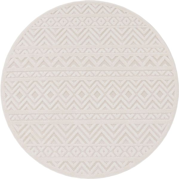 Paco Home Teppich "Livorno 673" rund 14 mm Höhe Uni-Farben, Scandi, Rauten günstig online kaufen