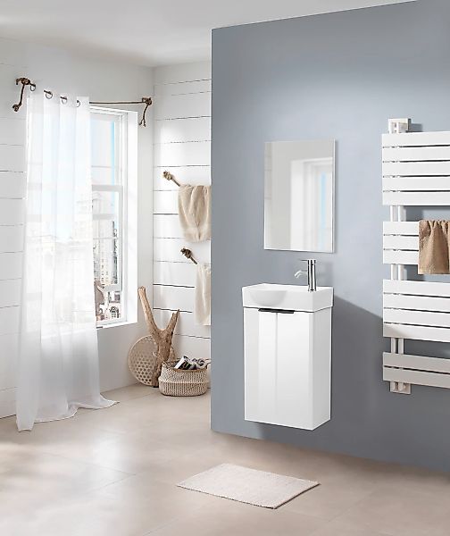 welltime Badmöbel-Set "Sienna Gästebad platzsparend" Komplett-Set, 3-teilig günstig online kaufen