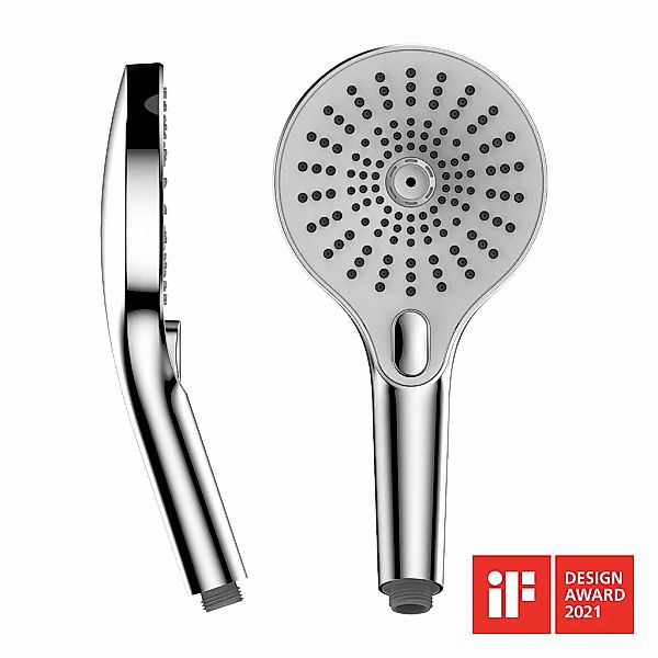 WENKO Handbrause "Ultimate Shower" Chrom/Weiß, Ø 13 cm günstig online kaufen