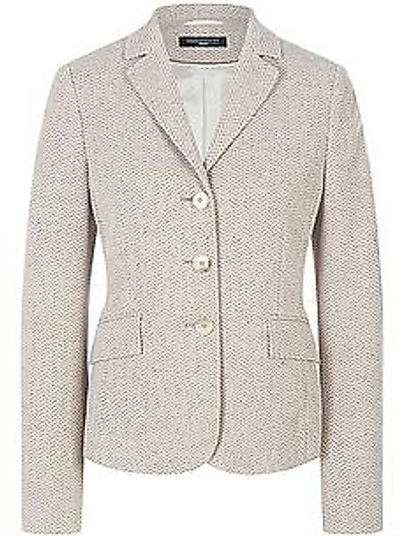 Fischgrat-Jersey-Blazer Reverskragen Fadenmeister Berlin beige günstig online kaufen