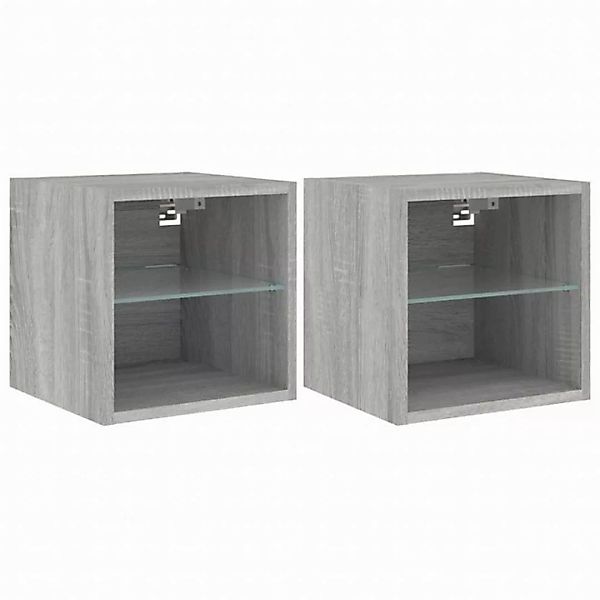 vidaXL Hängeschrank Hängeschrank Wandschränke 2 Stk Grau Sonoma 40x30x30 cm günstig online kaufen