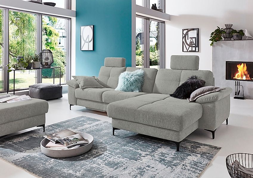 3C Carina Ecksofa »Burnaby L-Form«, 2 Kopfstützen, optional mit Schlaf- und günstig online kaufen