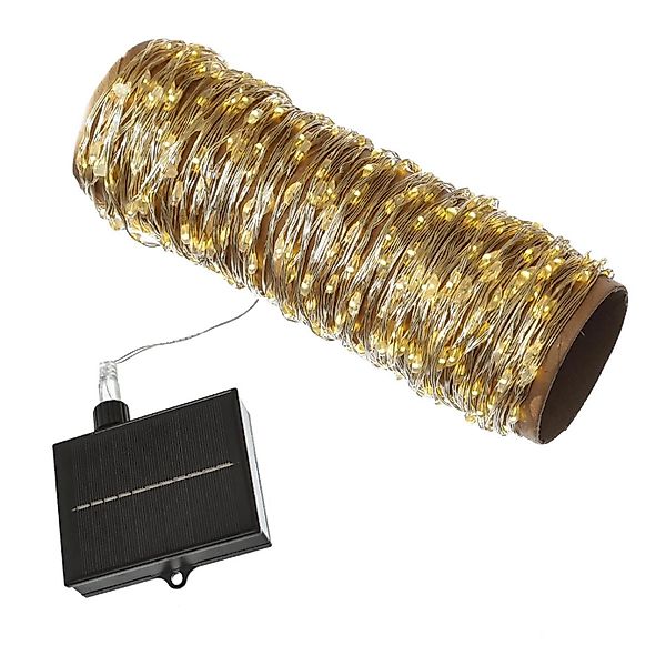 MARELIDA LED-Lichterkette Solar Silberdraht warmweiß 18m günstig online kaufen