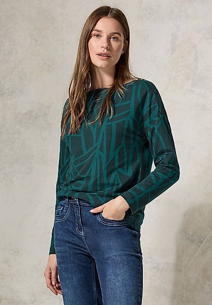 Cecil Langarmshirt mit grafischem Muster günstig online kaufen