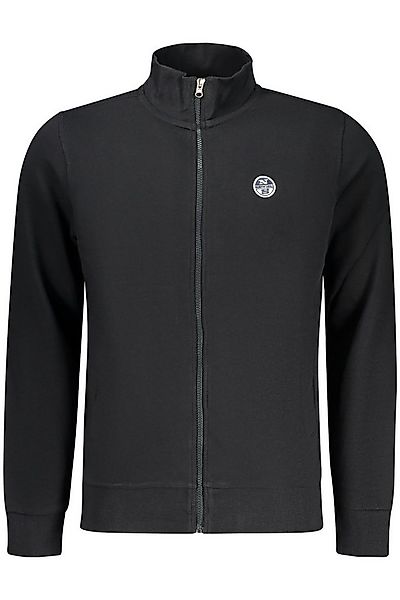 North Sails Sweatshirt Schwarzes Herren Sweatshirt mit Reißverschluss und günstig online kaufen