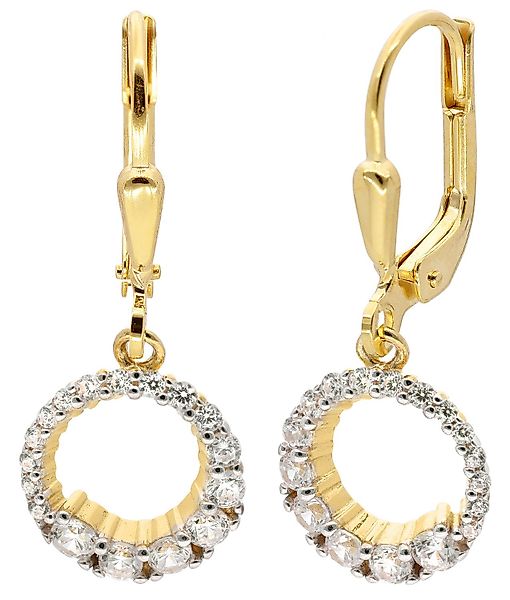 trendor Paar Ohrhänger Damen-Gold 333/8K Zirkonia günstig online kaufen