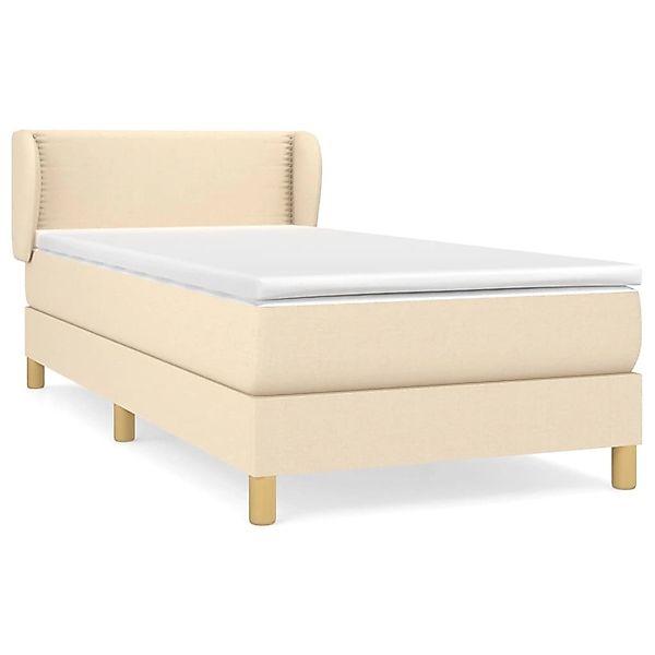 vidaXL Boxspringbett mit Matratze Creme 100x200 cm Stoff1372224 günstig online kaufen