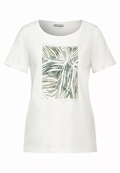 STREET ONE Kurzarmshirt - T-Shirt mit Print - bedrucktes kurzarm Shirt - Bl günstig online kaufen