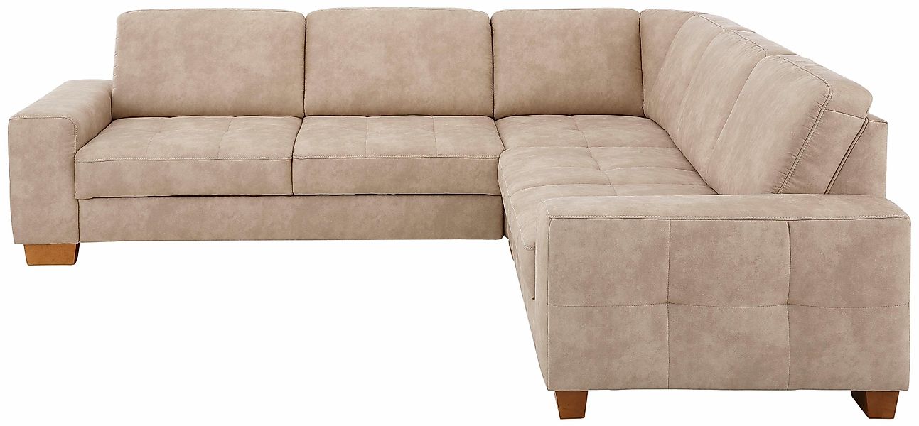 Home affaire Ecksofa "Puccini L-Form" mit Federkern, Sitztiefenverstellung, günstig online kaufen