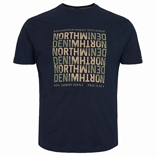 north 56 4 Print-Shirt North 56 Denim Übergrößen T-Shirt mit Druck in navy günstig online kaufen