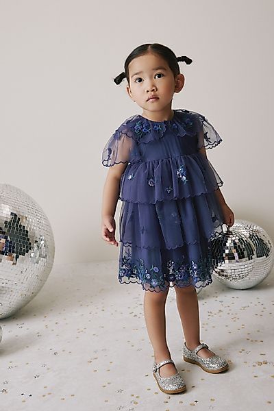 Next Jerseykleid Gestuftes Meshkleid (1-tlg) günstig online kaufen