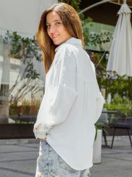 hutch&putch Langarmbluse Musselin Oversize Bluse - günstig online kaufen
