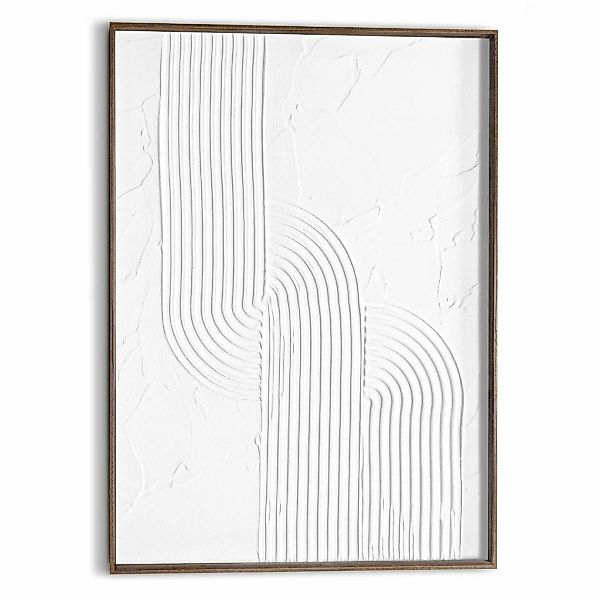 Reinders Wandbild "Reliefmuster", Wohnzimmer - Weiß - MDF - Abstrakt - 50x7 günstig online kaufen