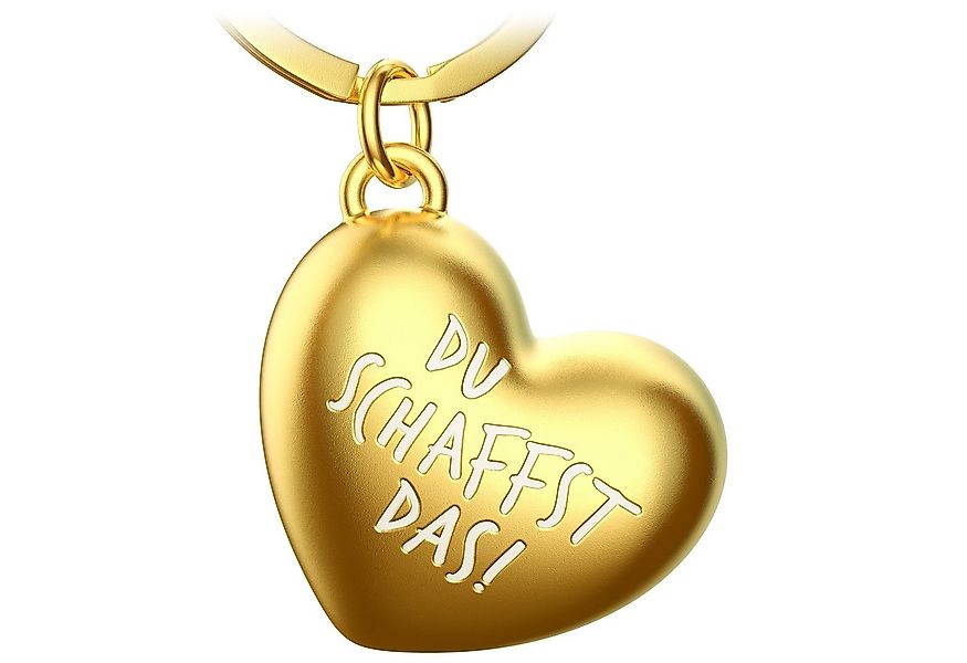 FABACH Schlüsselanhänger Herz mit Gravur - "Du schaffst das" - Herz Glücksb günstig online kaufen