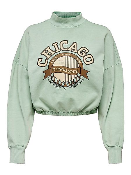 ONLY High Neck Sweatshirt Damen Grün günstig online kaufen