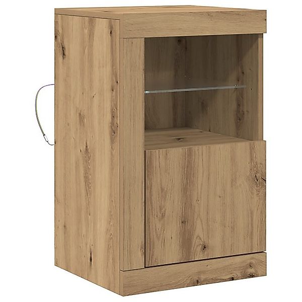 vidaXL Fächerschrank Sideboard mit LED-Leuchten Artisan Eiche 41x37x67 cm ( günstig online kaufen