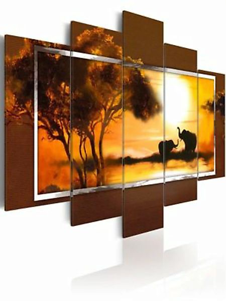 artgeist Wandbild Treffen an der Savanne mehrfarbig Gr. 200 x 100 günstig online kaufen