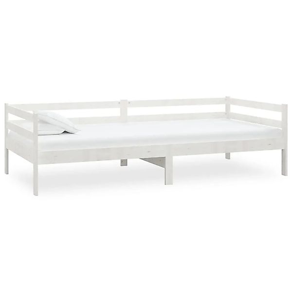 vidaXL Tagesbett mit Matratze 90x200 cm Weiß Kiefer Massivholz 3083570 günstig online kaufen