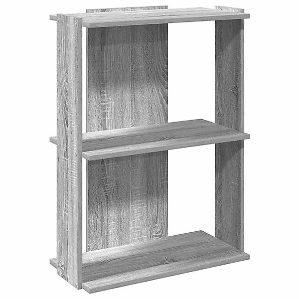 vidaXL Bücherregal 3 Böden Grau Sonoma 60x30x80 cm Holzwerkstoff 860261 günstig online kaufen