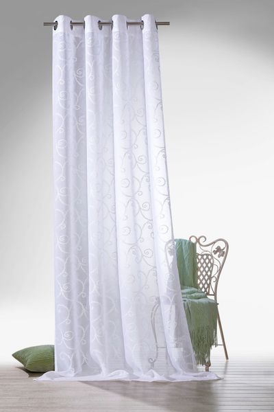 Weckbrodt Vorhang "Romance" Ösen 1 Stk. tlg. echte Stickerei, halbtranspare günstig online kaufen
